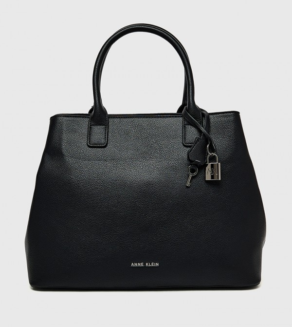 Textured Zippered Satchel Bag