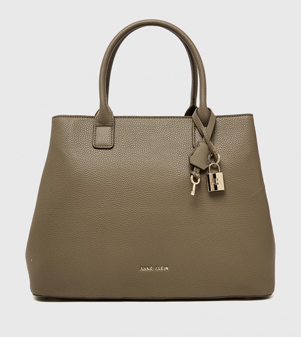 Textured Zippered Satchel Bag