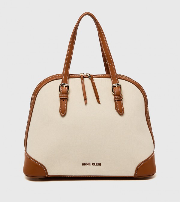Contrast Trim Satchel Bag