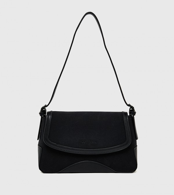 Contrast Trim Flap Shoulder Bag