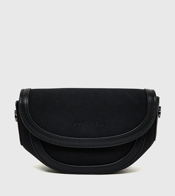 Contrast Trim Flap Crossbody Bag