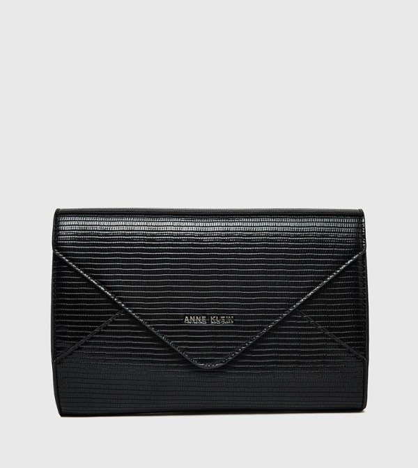 Croc Textured Flap Clutch