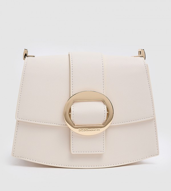 Buckle Detail Flap Crossbody Bag