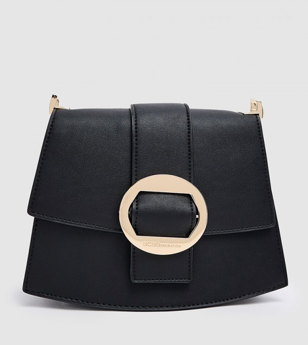 Buckle Detail Flap Crossbody Bag