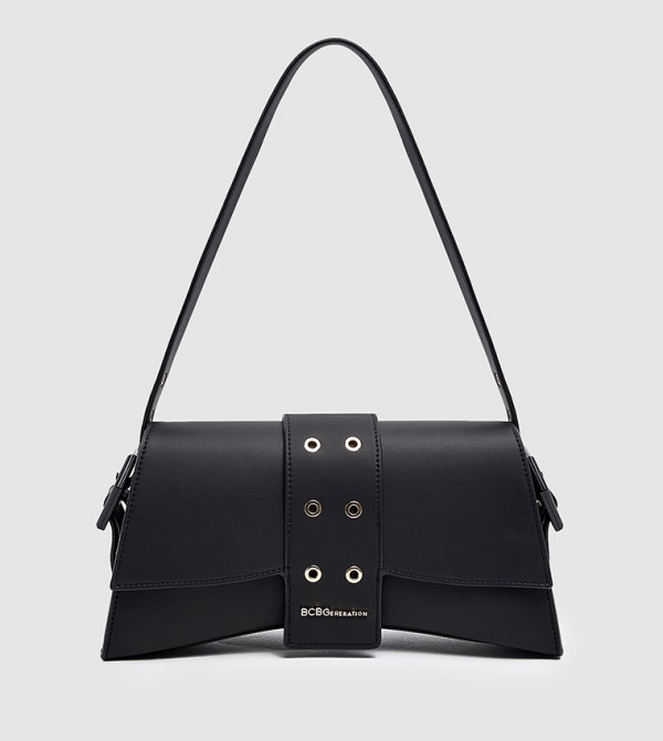 Logo Metal Flap Shoulder Bag