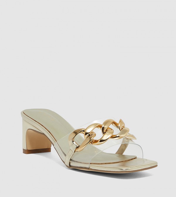 كعب بحزام مضفر 