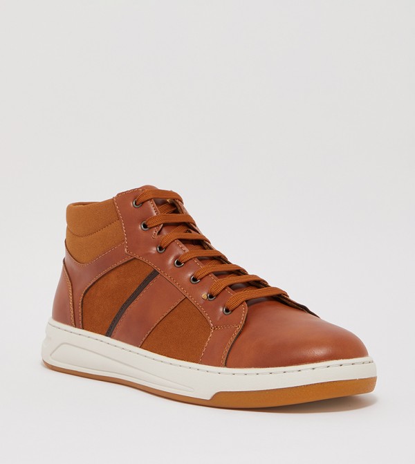 Casual high store top suede sneakers