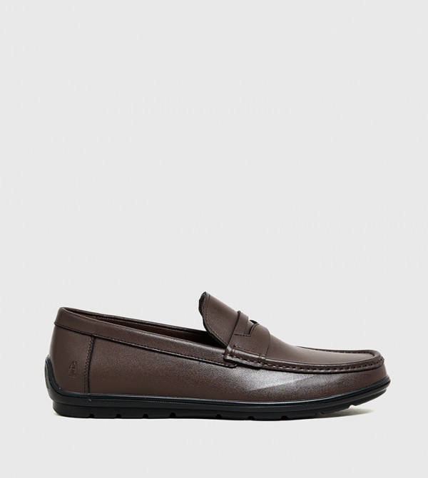 DANISH Textured Slip-On Loafers