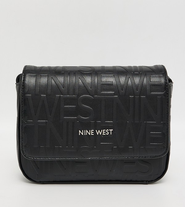 Logo Embossed Flap Crossbody Bag