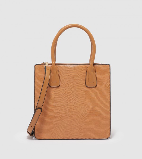 Buy CCC Textured Shoulder Bag In Tan 6thStreet Qatar