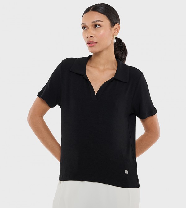 Solid Short Sleeves Polo T-Shirt