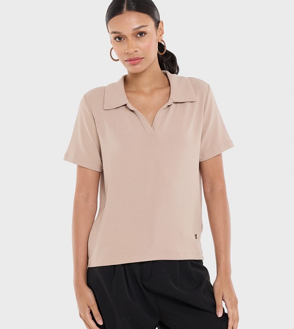 Solid Short Sleeves Polo T-Shirt