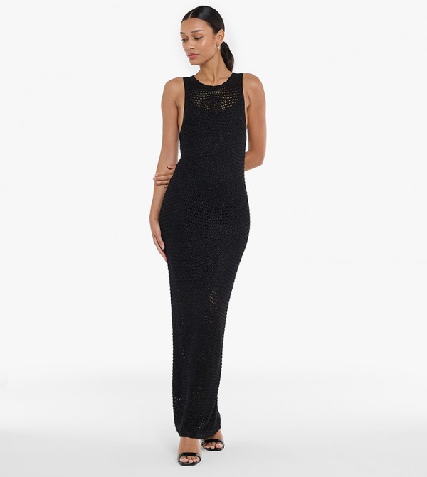 Crochet Sleeveless Maxi Dress