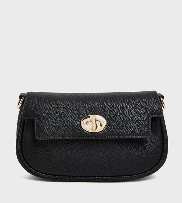 Textured Flap Crossbody Bag