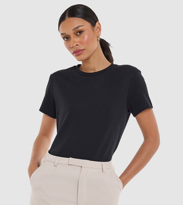 Solid Crew Neck T-Shirt