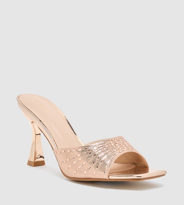 Textured Heeled Sandals