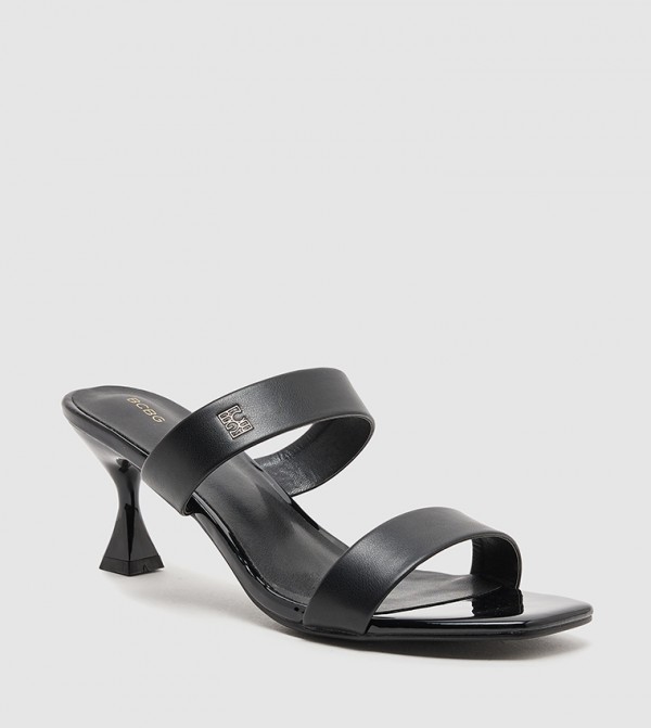 Double Strap Spool Heel Sandals