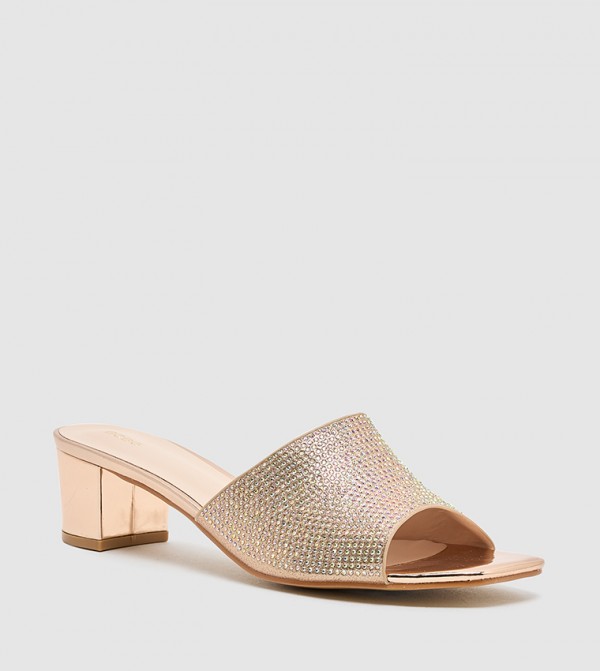 Embellished Block Heel Sandals