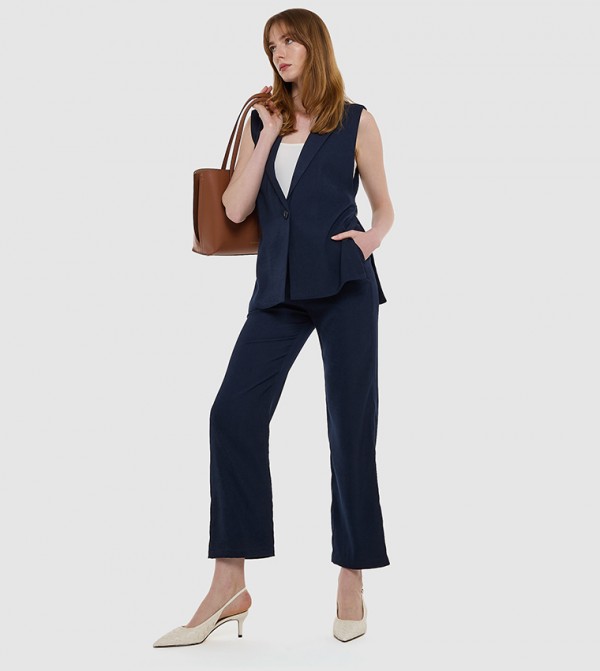 Solid Straight Fit Pants