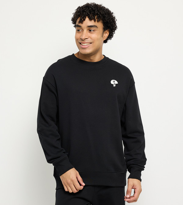 Back Printed Long Sleeves Oversized Sweatshirt