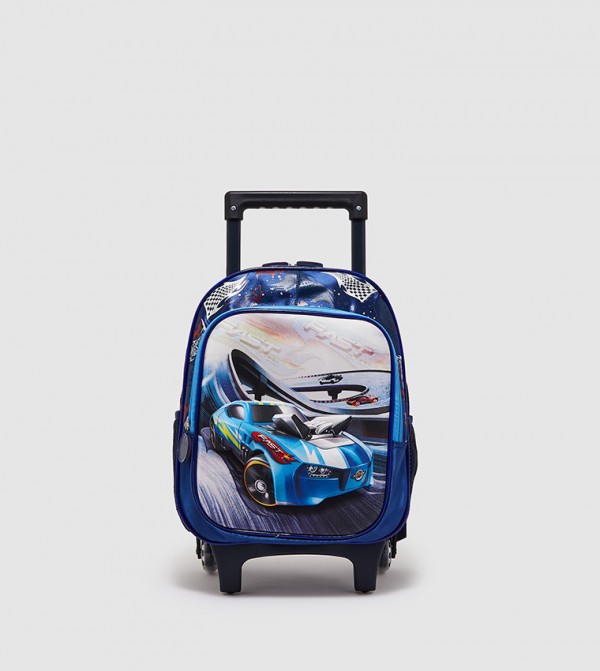 Car Printed Small Trolley Bag