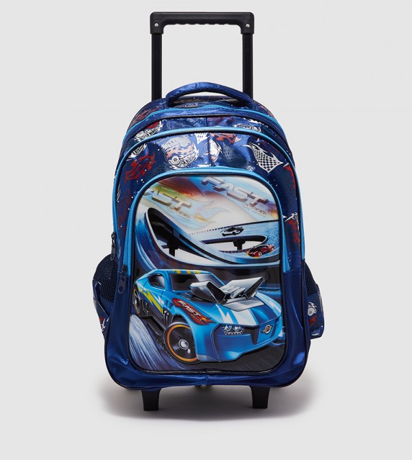 Car Printed Big Trolley Bag