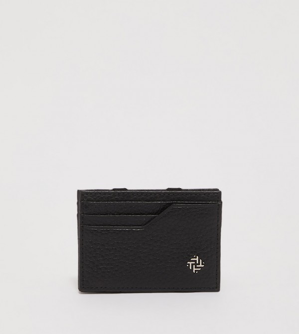 Textured Genuine Leather Card Holder