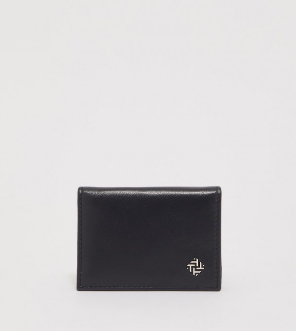 Solid Bi-Fold Genuine Leather Wallet