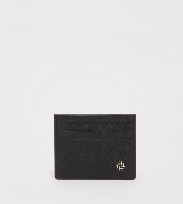 Textured Genuine Leather Card Holder