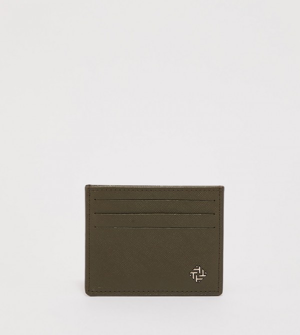 Textured Genuine Leather Card Holder