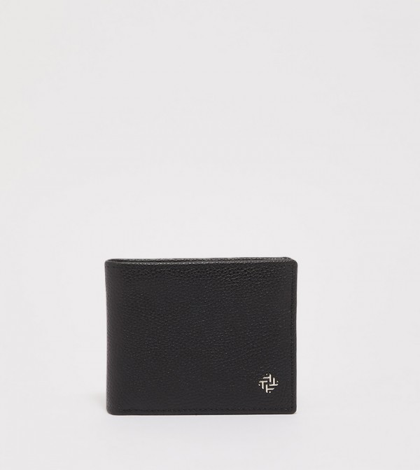 Textured Bi-Fold Genuine Leather Wallet