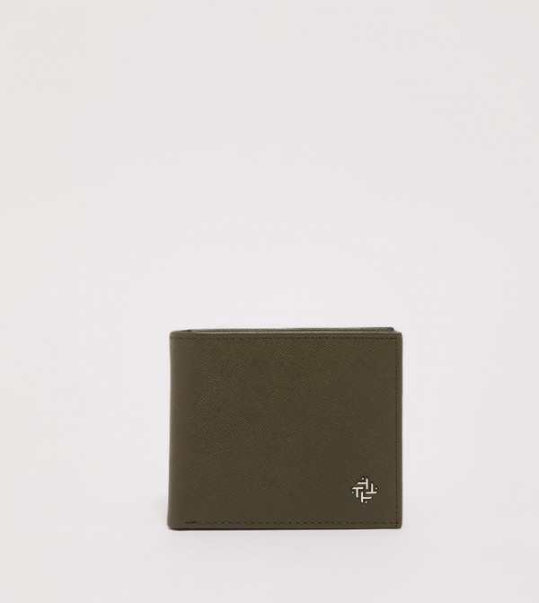 Textured Bi-Fold Genuine Leather Wallet