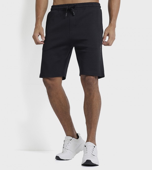 Knitted Elastic Waist Shorts