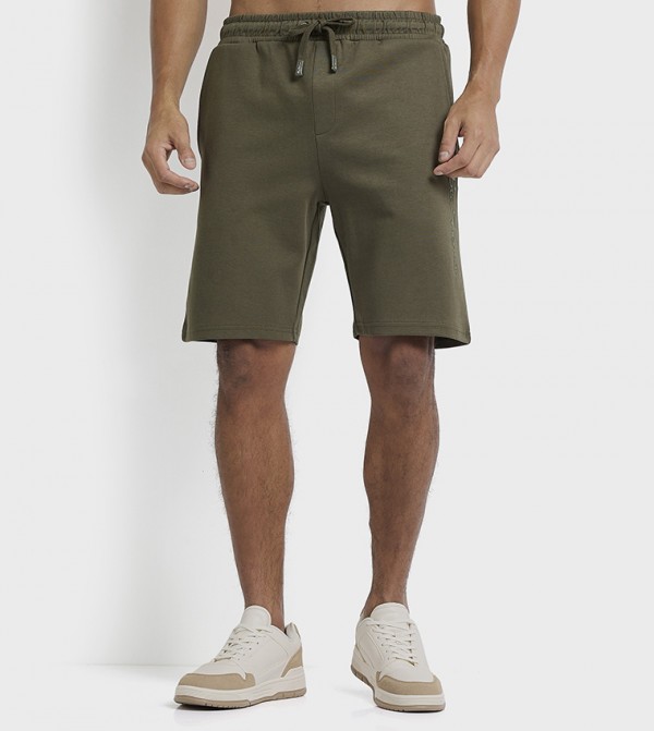 Knitted Elastic Waist Shorts