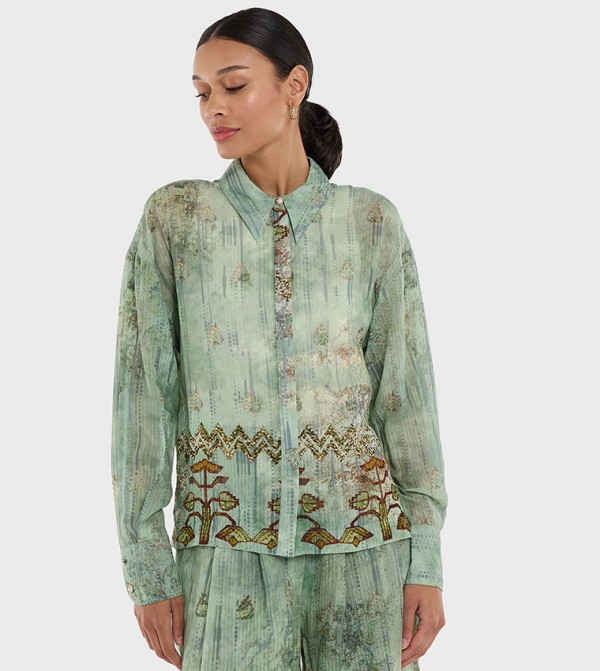 Patterned Long Sleeves Shirt