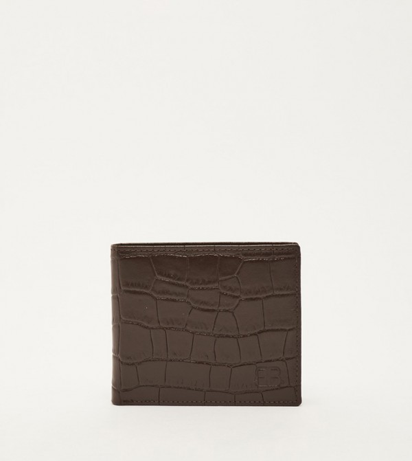Croc Textured Bi-Fold Wallet