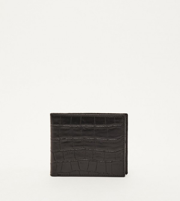 Croc Textured Bi-Fold Wallet