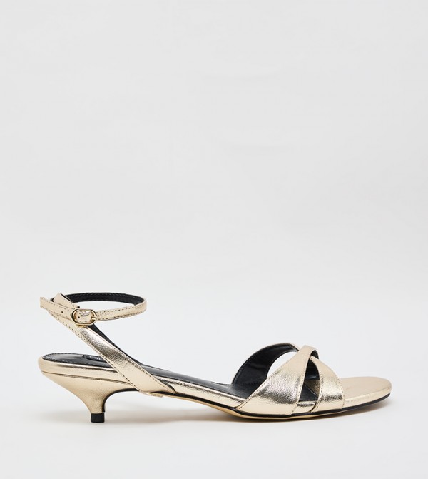 Ankle Strap Kitten Heel Sandals