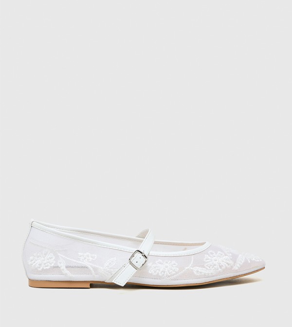 Square Toe Lace Mary Jane Shoes