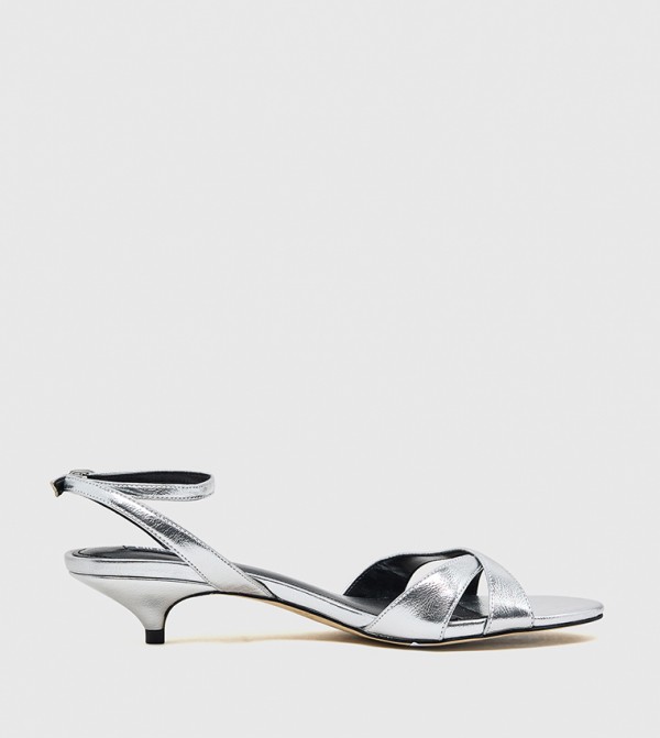 Ankle Strap Kitten Heel Sandals