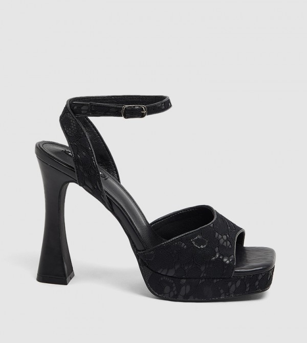 D-SUN Ankle Strap Heel Sandals