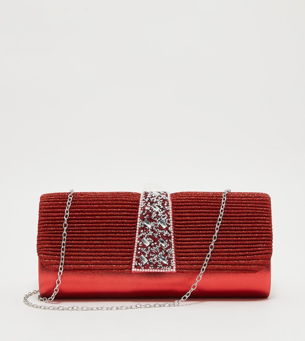 Embellished Clutch with Sling