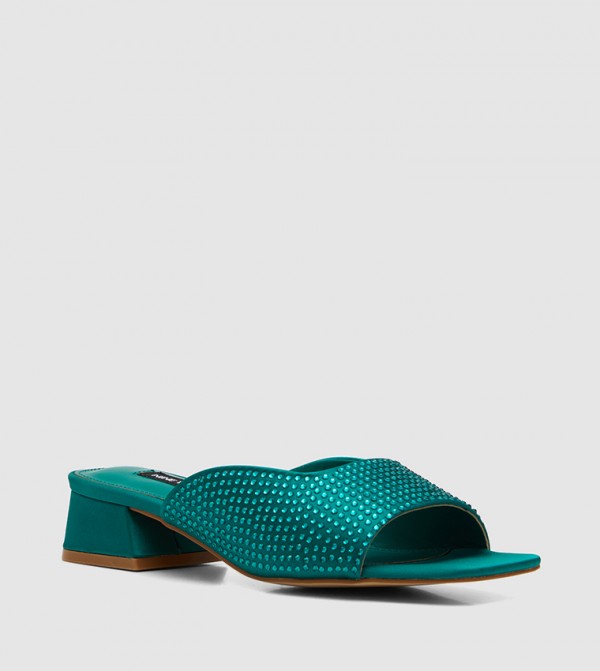 Embellished Block Heel Sandals