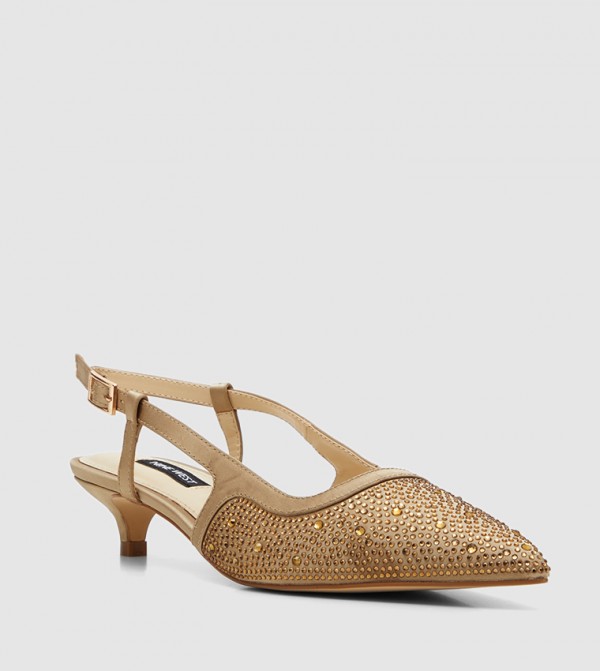 SHIVIM Embellished Slingback Pumps