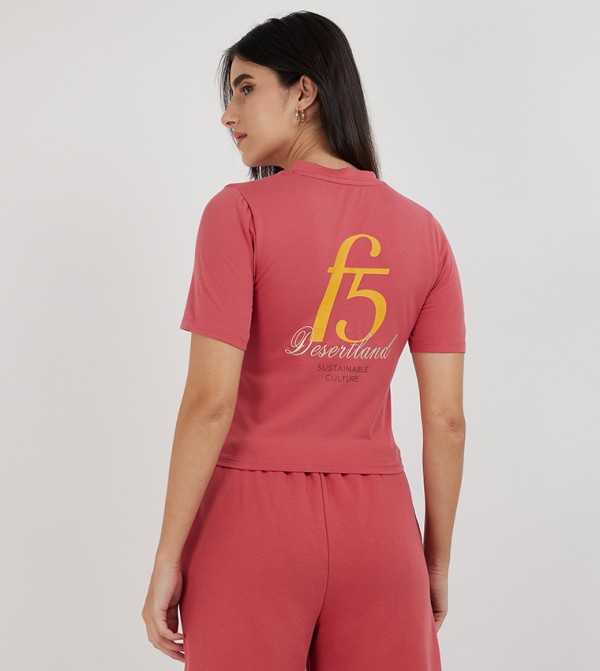 Varsity Back Printed Crop Top