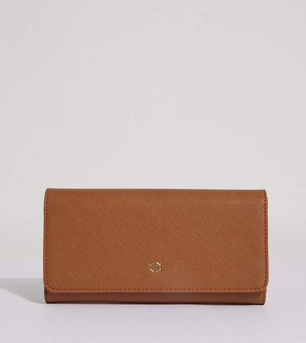 Textured Logo Detail Clutch