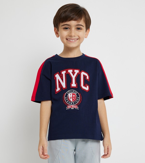 Embroidered Crew Neck T-Shirt