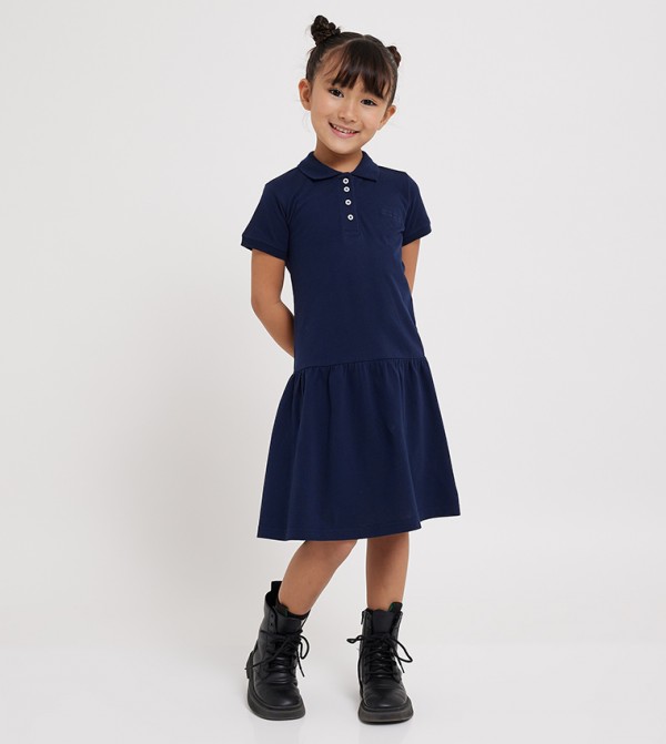 Logo Embroidered Polo Dress
