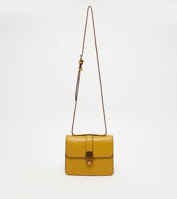 Twist Lock Closure Crossbody Bag