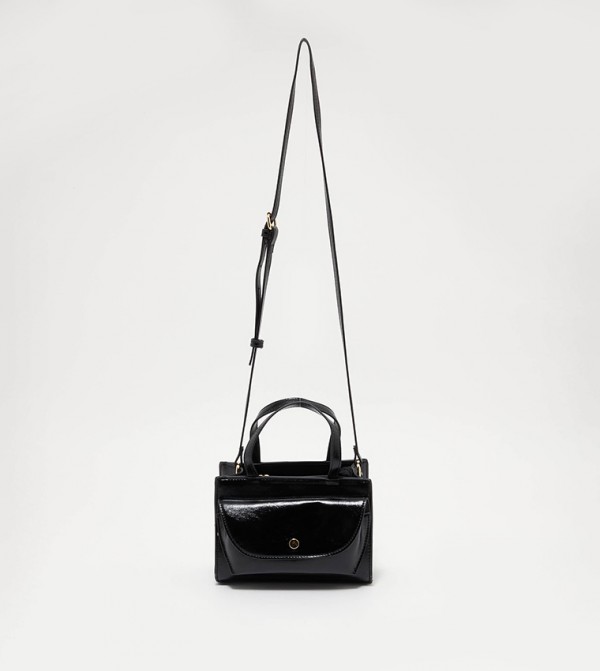 Zippered Top Handle Crossbody Bag